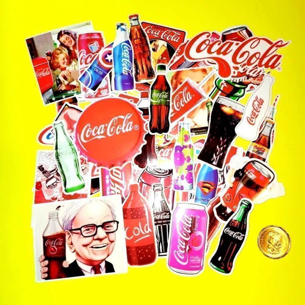 50pc brand new waterproof cute Coca Cola stickers.